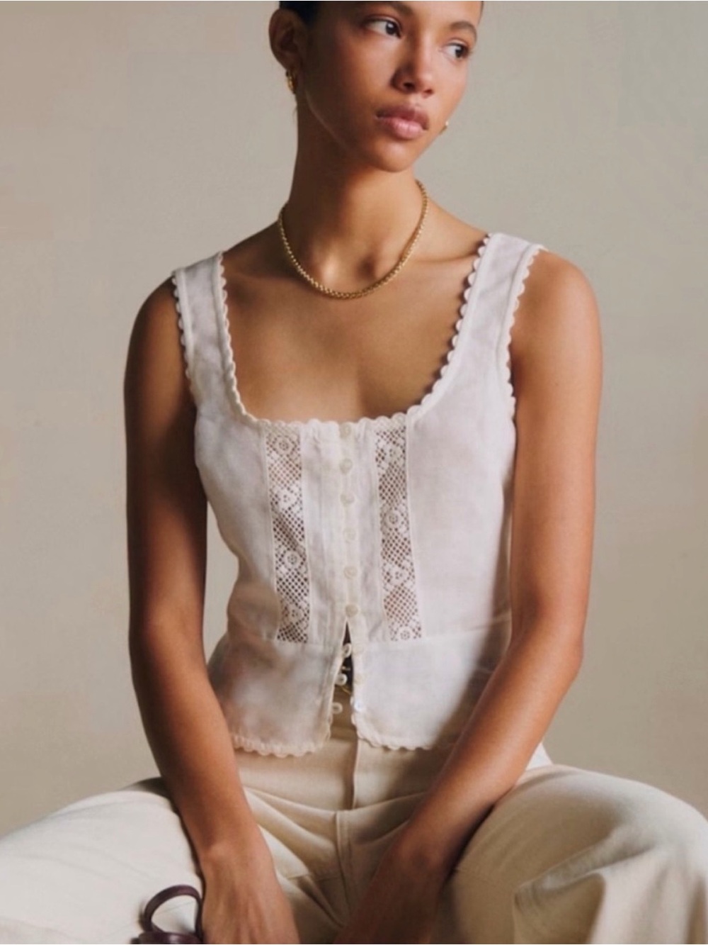 Sezane Lupe Blouse in Ivory 38/6